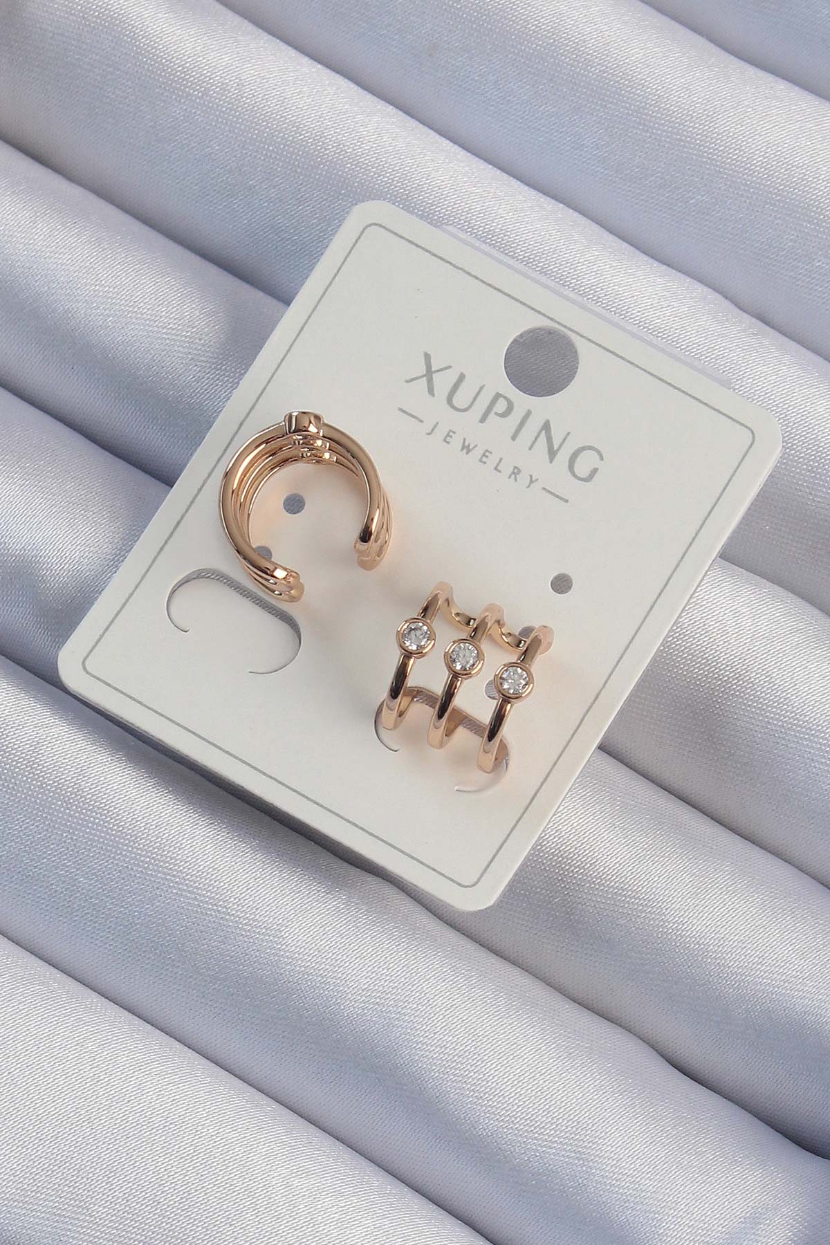 Erb%20Xuping%20Rose%20Renk%20Zirkon%20Taşlı%20Earcuff%20Küpe