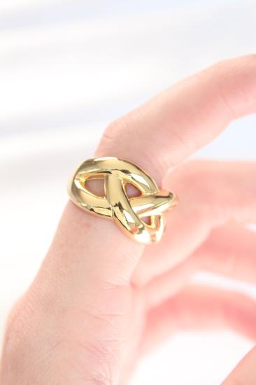 Erb Düğüm Model Gold Renk Ayarlanabilir Yüzük