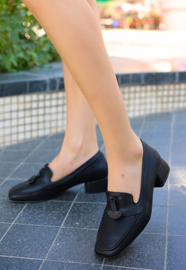 Nien Siyah Cilt Topuklu Ayakkabı